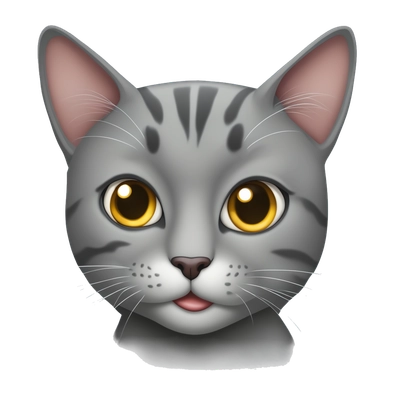 Gray motley cat