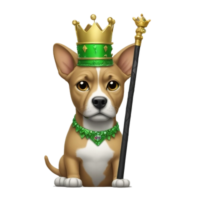 (Green) Pet with a crown and a black wand in his hands