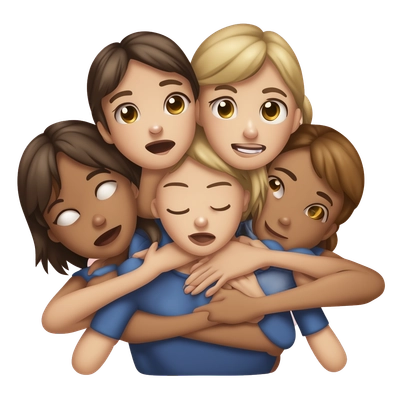 hands around girls neck choking herself