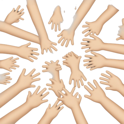 Hands around neck