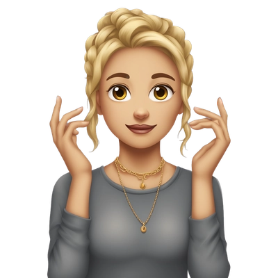 Hands around ur own neck girl emoji