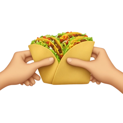 hands holding taco