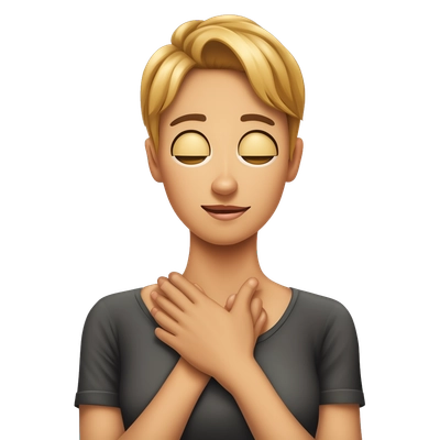 hands on neck emoji