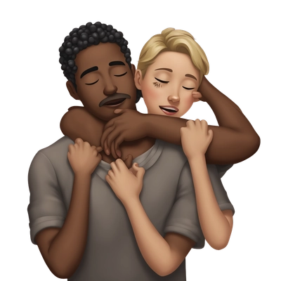 Having hands around my neck, strangling myself