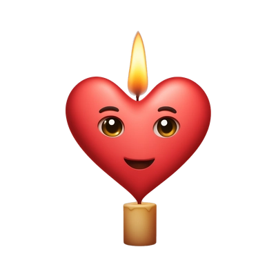Heart shaped candle 