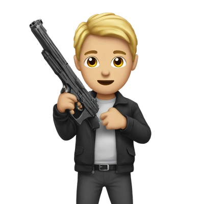 Human plus gun