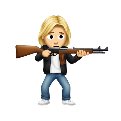 Kurt Cobain shooting himself 