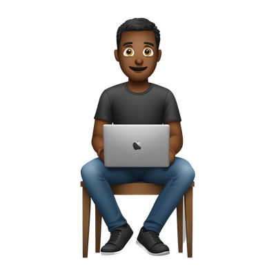 man sitting with laptop
