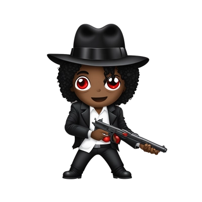 michael jackson with gun and red eyes 