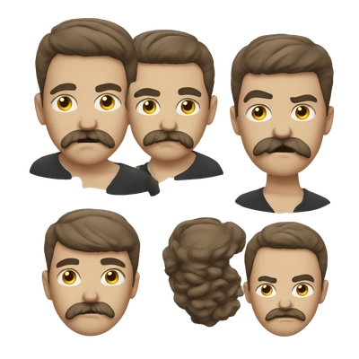 😡 + mustache 