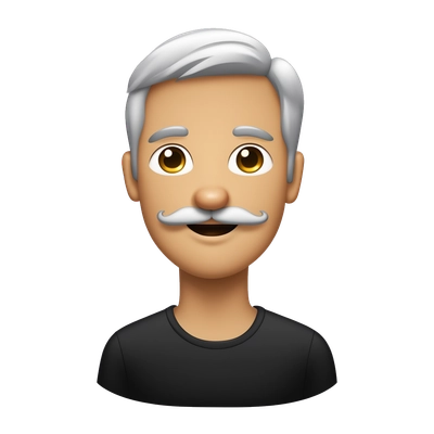 Mustache man with black shirt