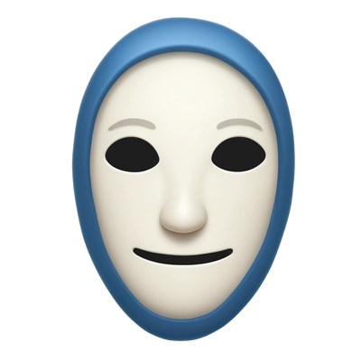 No-face Blue Crescent moon