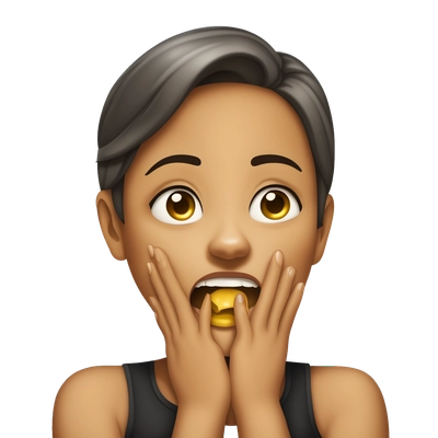 Normal emoji choking herself