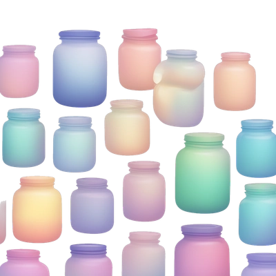 Pastel gradient beautiful jar