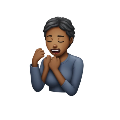 Person choking herself