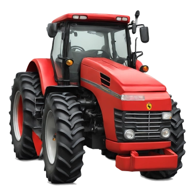 red ferrari tractor