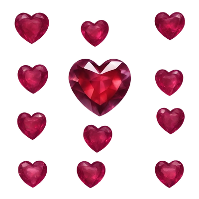 Red Sapphire heart