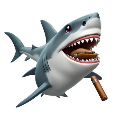 shark with cigar