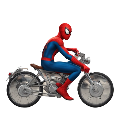 Spider man in the bike 