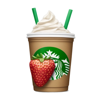 Starbucks coffee with strawberry