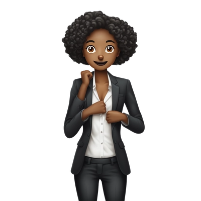 stylish and beautiful girl holds two suits in her hands