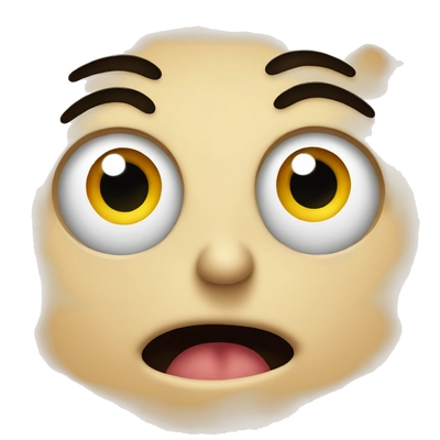 Surprised face, one eye bigger than the other