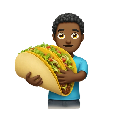 taco in hands