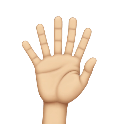 The left hand shows 5 fingers