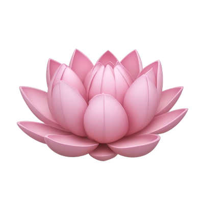 three-dimensional lotus flower