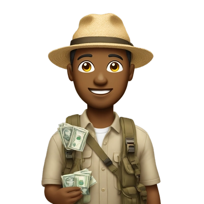 tourist with money light skinned
