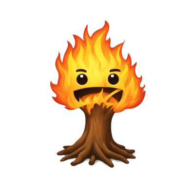 tree on fire