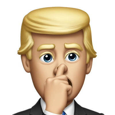 trump finger on lips