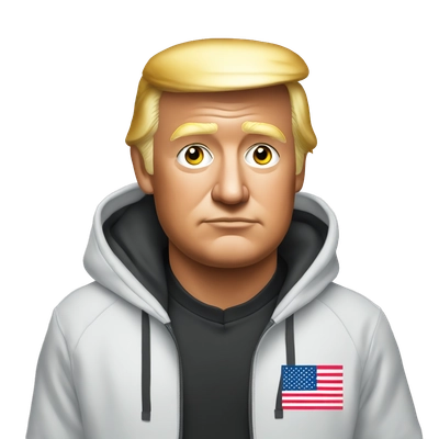 Trump in a Nike hoodie