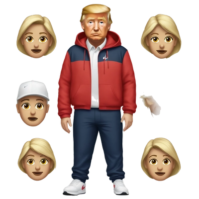 trump in nike hoodies