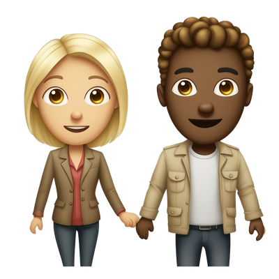 Two people switch roles