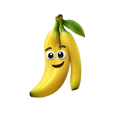 une banane habillé en piece d'echec