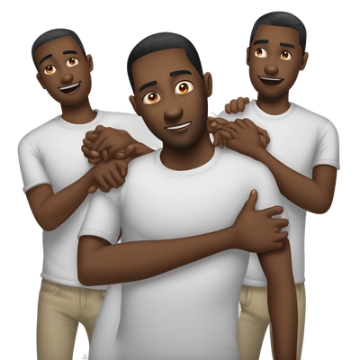 using your hands around your neck to choke yourself