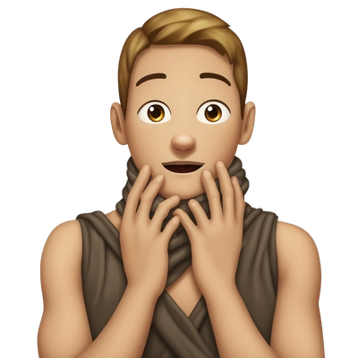 using your hands wrapped over your neck to choke yourself