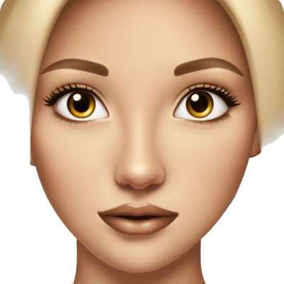 very beautiful and sexy girl with long straight light brown hair and make-up with very light skin with very long eyelashes 