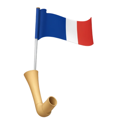 vuvuzela with the French flag