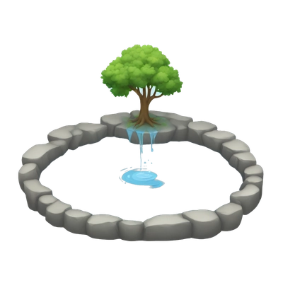 water puddle without land