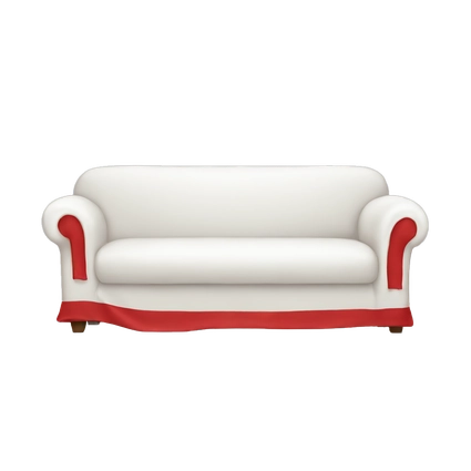 white couch with red blanket