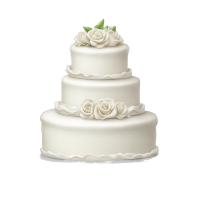 White wedding cake 