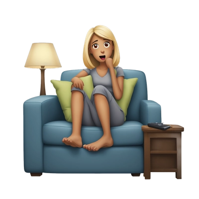 Wife watching tv