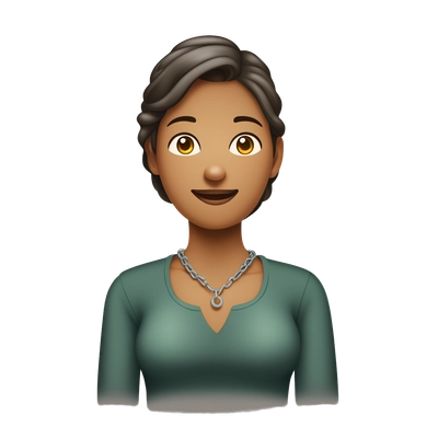 Woman with hands around neck