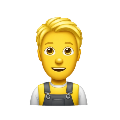 yellow hair yellow-faced worker

