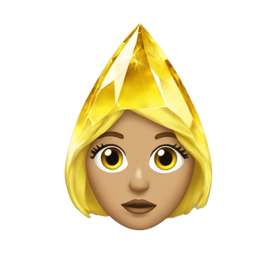 Yellow Sphene crystal lady Gaga