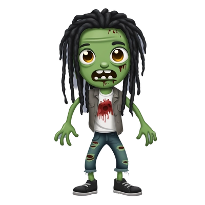 Zombie with black locs